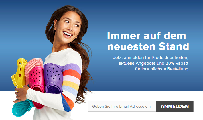 Günstig Crocs Schuhe kaufen mit dem 20 Newsletter