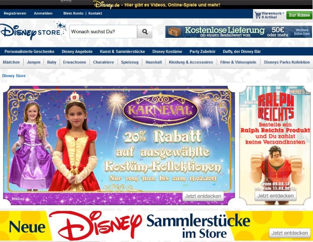 DisneyStore Screenshot