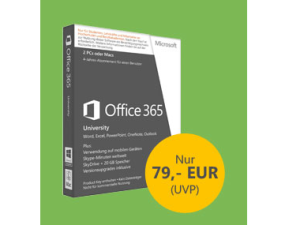 Microsoft Office 365 University Studentenrabatt: 4 Jahres Abo für nur 79 Euro