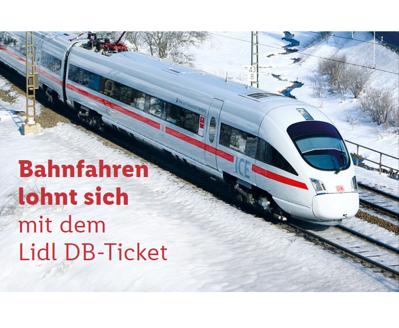 Lidl DB-Ticket: Bahn Gutschein für 2 Fahrten innerhalb Deutschlands