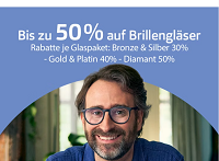 Bis 50% Rabatt auf Marken-Brillengläser bei Apollo Optik