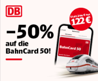 50% auf die BahnCard 50 zum Tag der deutschen Einheit