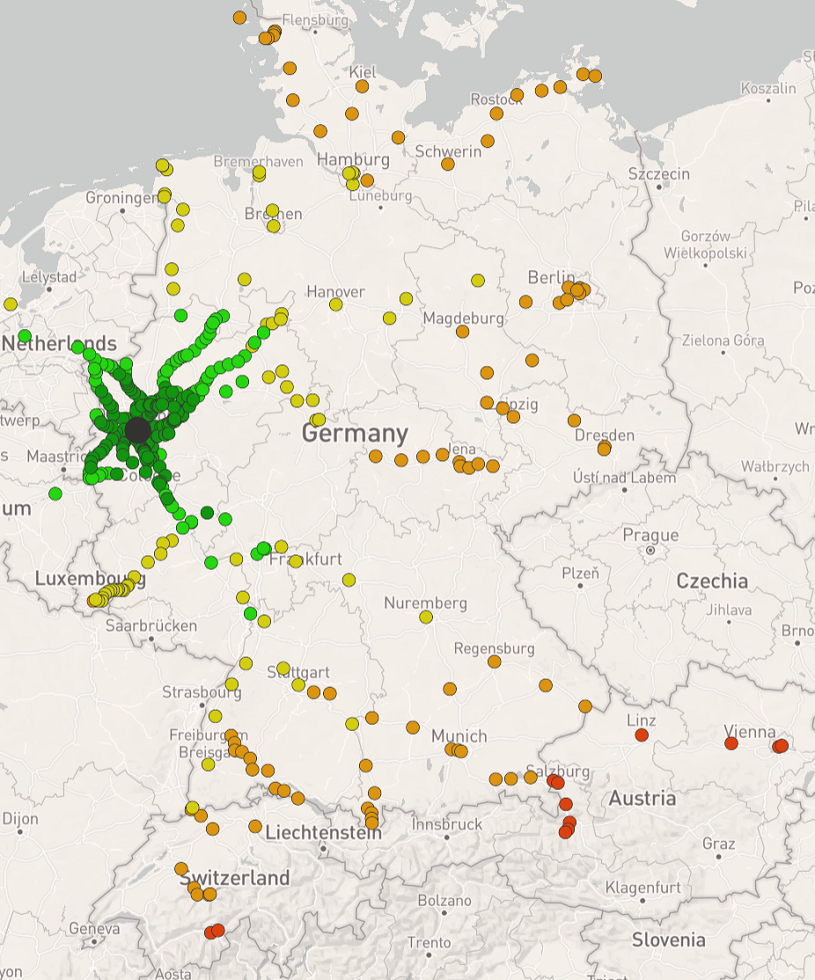 Ohne Umsteigen mit dem Zug fahren