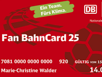 Neu bei der Deutschen Bahn: Fan BahnCard 25 Aktion