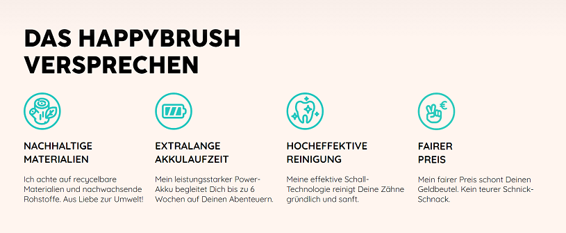 Das happybrush Versprechen