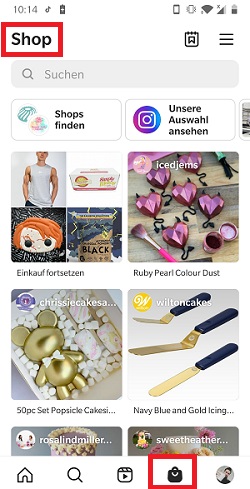 Shopping bei Instagram